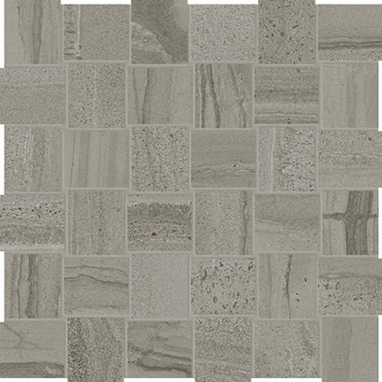 2 X 2 In Basketweave Amelia Smoke Matte Glazed Porcelain Mosaic