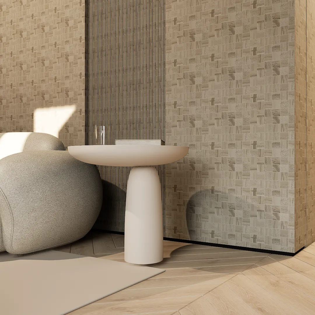 2 X 2 In Basketweave Amelia Smoke Matte Glazed Porcelain Mosaic