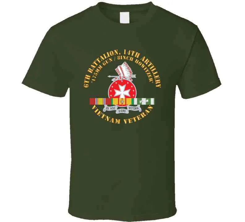 6th Battalion, 14th Artillery Regiment - Dui - Vn Svc Bar - Top X 300 Classic T Shirt, Crewneck Sweatshirt, Hoodie, Long Sleeve