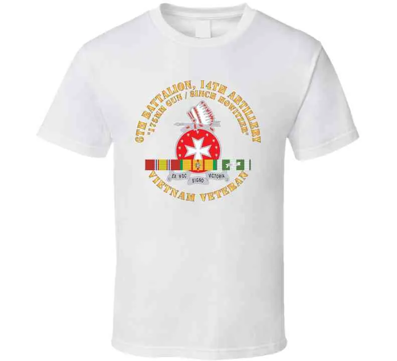 6th Battalion, 14th Artillery Regiment - Dui - Vn Svc Bar - Top X 300 Classic T Shirt, Crewneck Sweatshirt, Hoodie, Long Sleeve