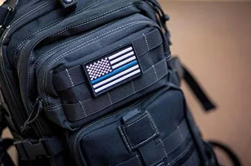 ASA TECHMED - 14 Pc Assorted USA Tactical American Flag Patch Thin Blue Line United States Military Morale Patches Set for Molle, Hats, Backpacks,Tactical Vest, Uniforms   More