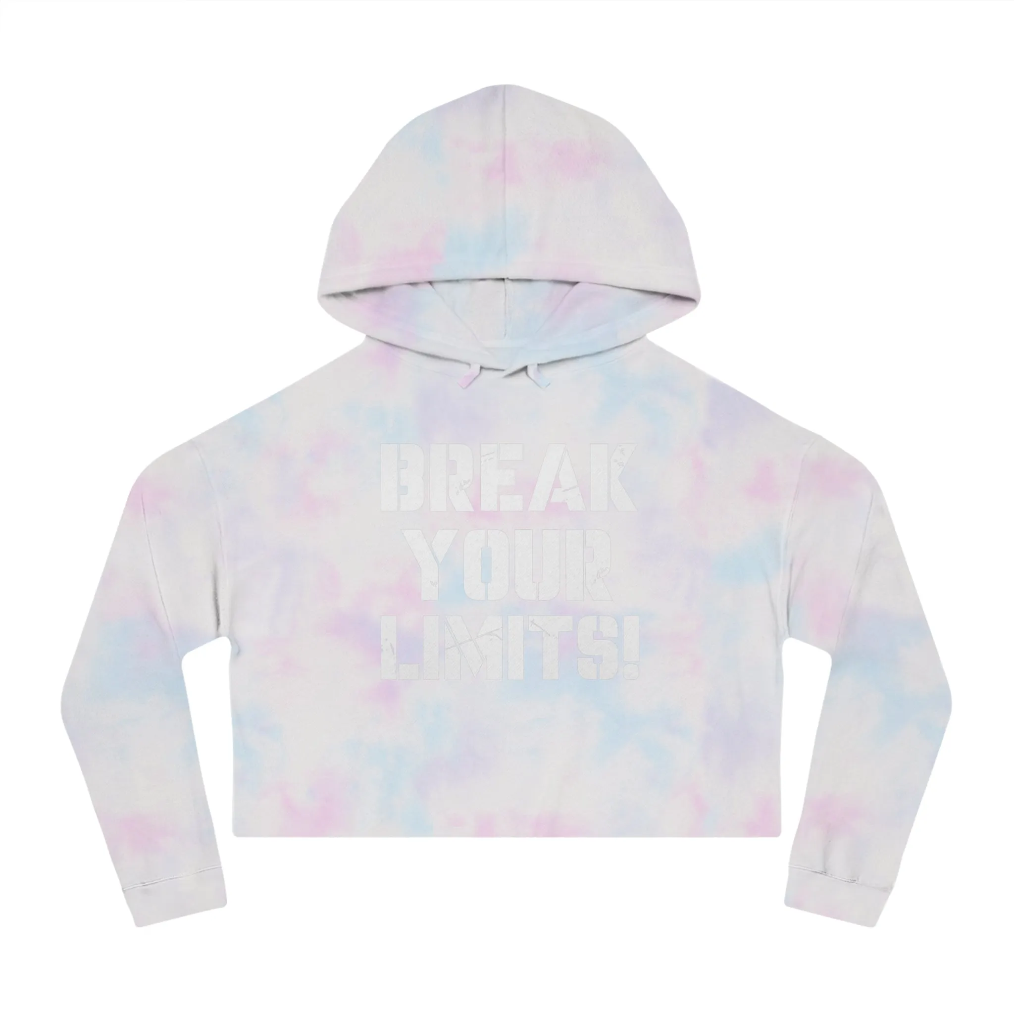 Break Your Limits Fitness Goals Weightlifting Bodybuilder Women Cropped Hoodie