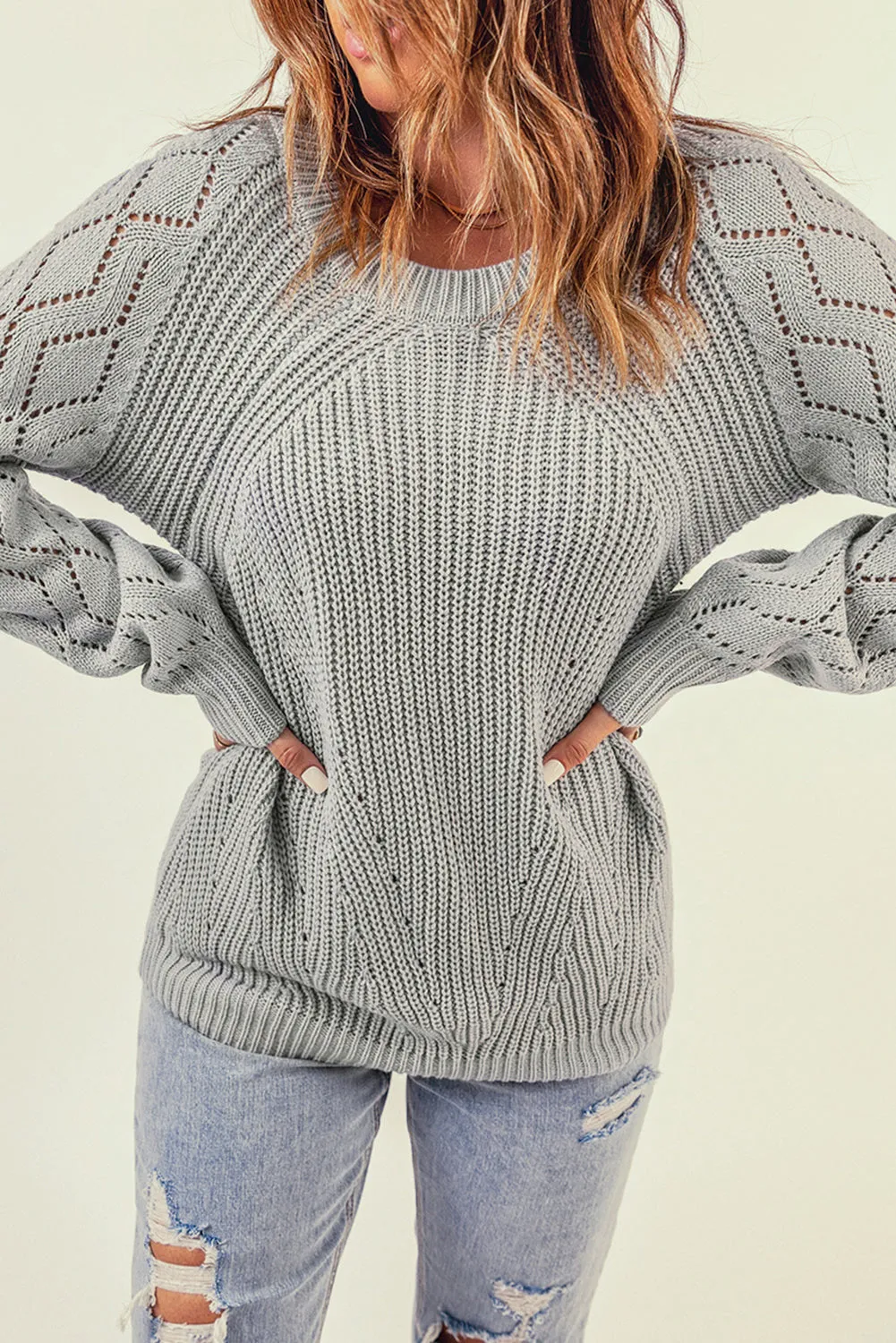 Casual Cut Out Sweater Top