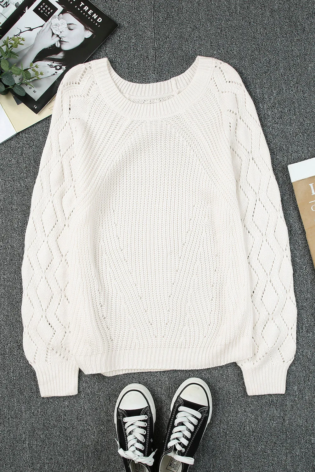 Casual Cut Out Sweater Top