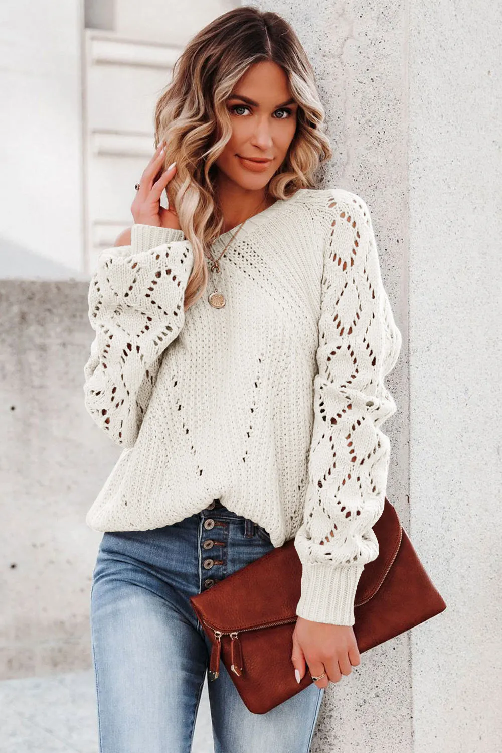 Casual Cut Out Sweater Top
