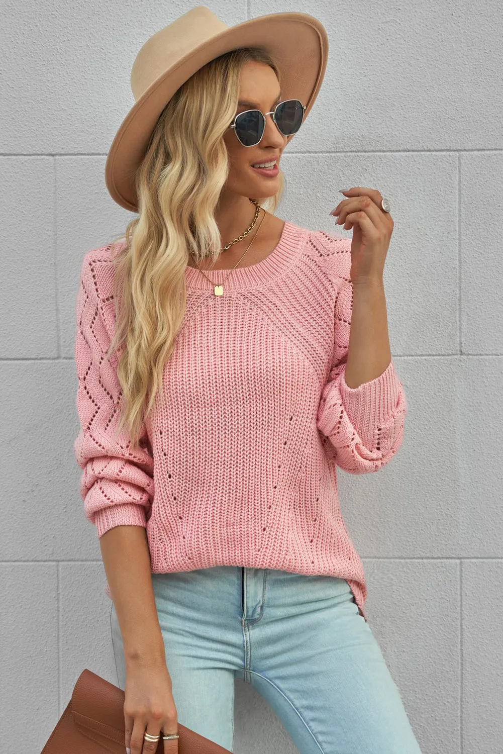 Casual Cut Out Sweater Top