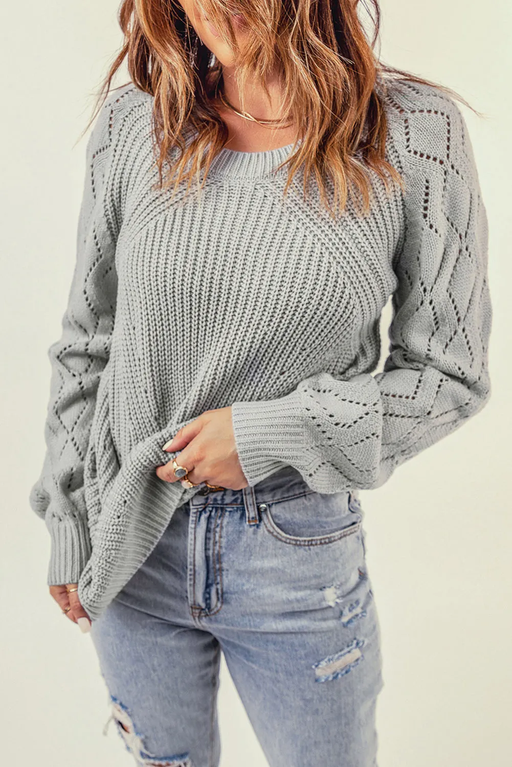 Casual Cut Out Sweater Top