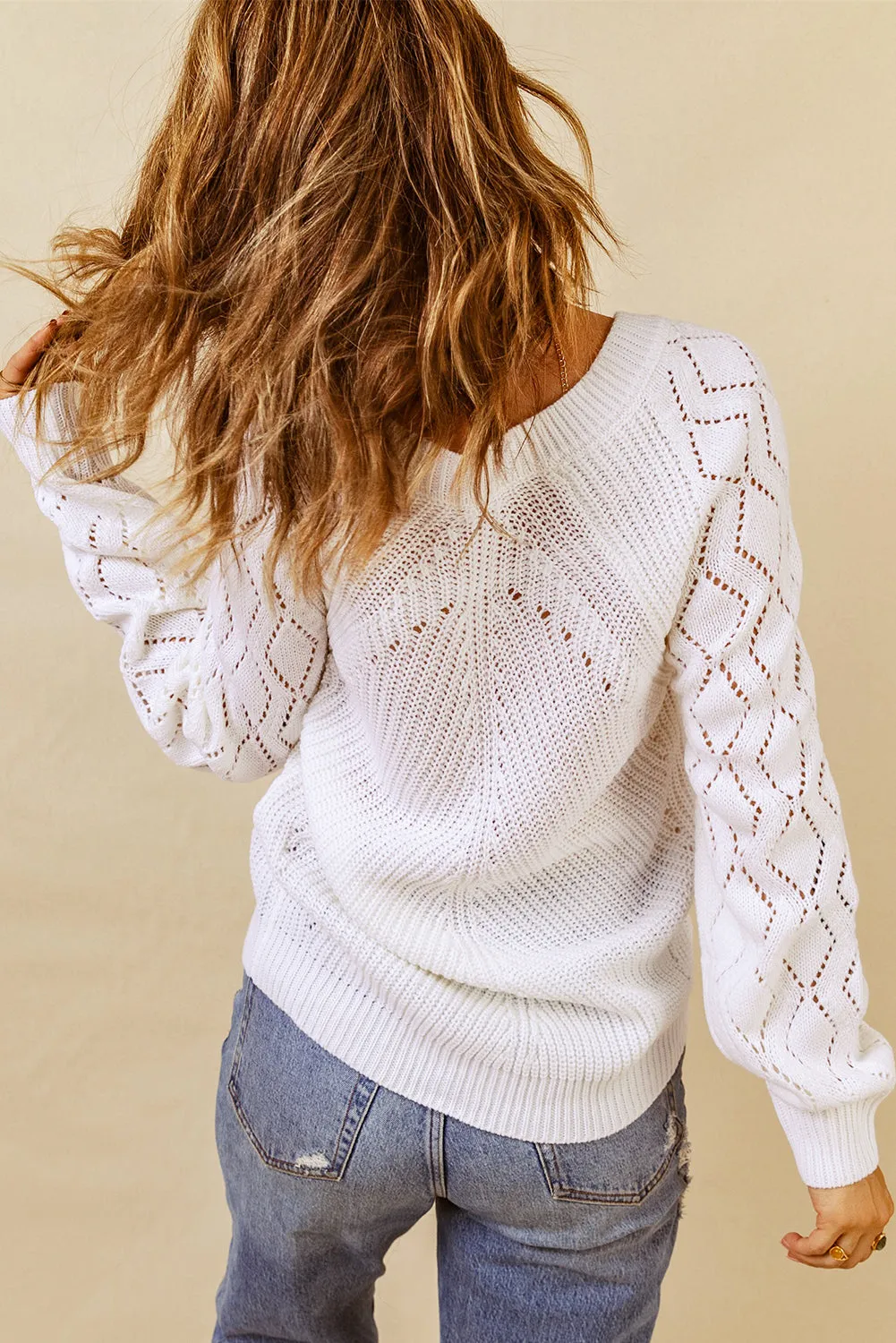 Casual Cut Out Sweater Top