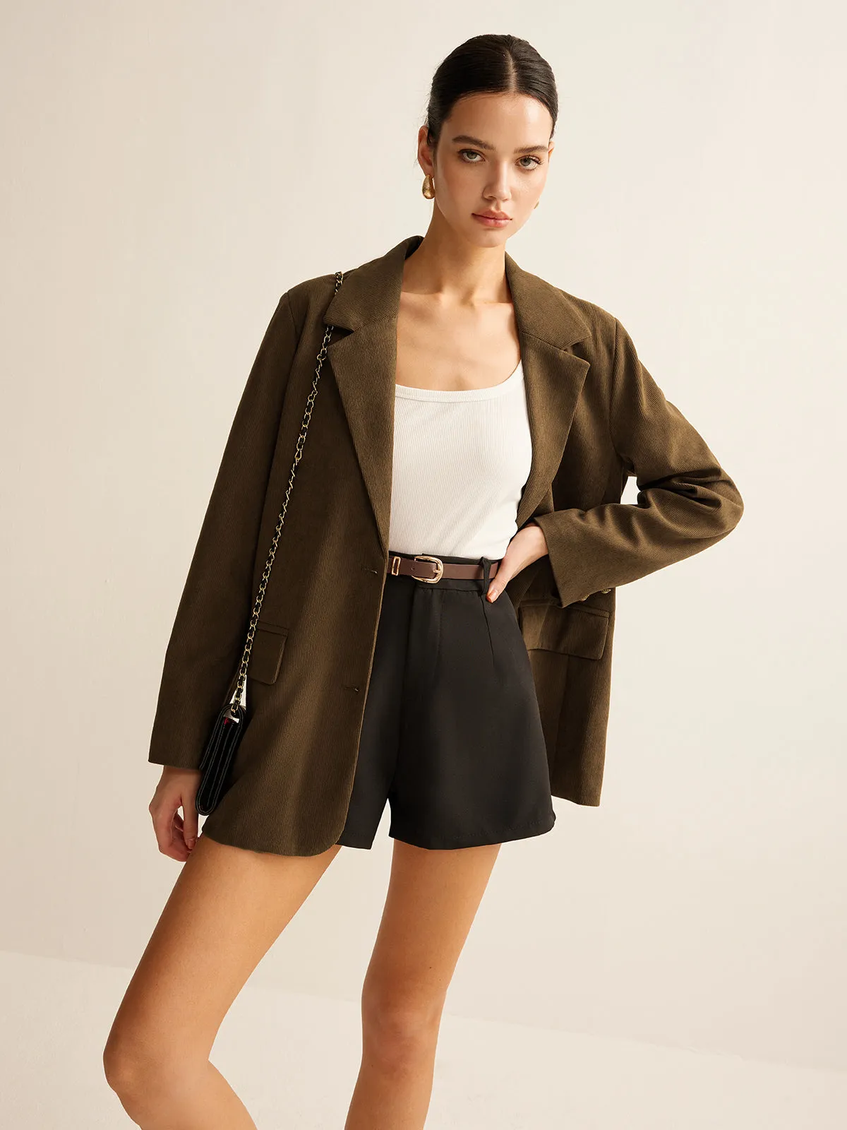 Chicmy-Winter Outfits Christmas Thanksgiving Gift New Year's Eve Outfits Streetwear Fashion Corduroy Lapel Blazer