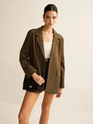 Chicmy-Winter Outfits Christmas Thanksgiving Gift New Year's Eve Outfits Streetwear Fashion Corduroy Lapel Blazer