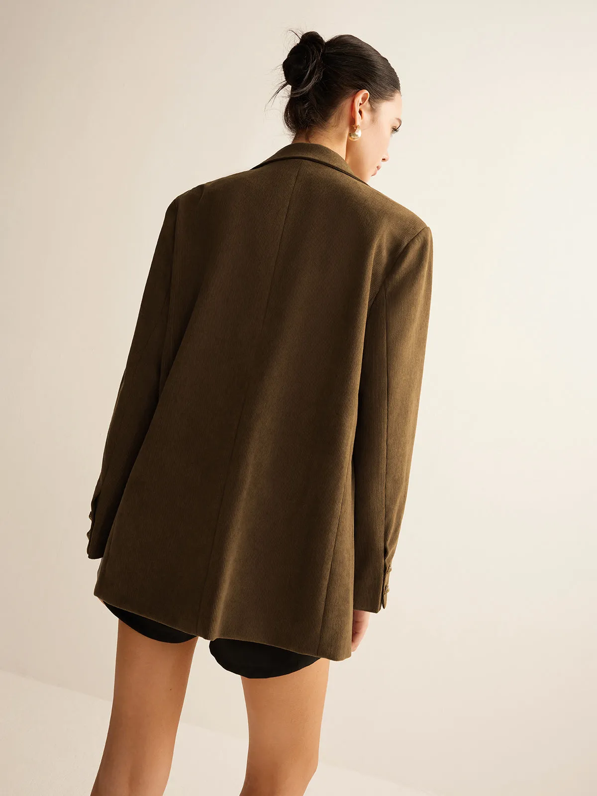 Chicmy-Winter Outfits Christmas Thanksgiving Gift New Year's Eve Outfits Streetwear Fashion Corduroy Lapel Blazer