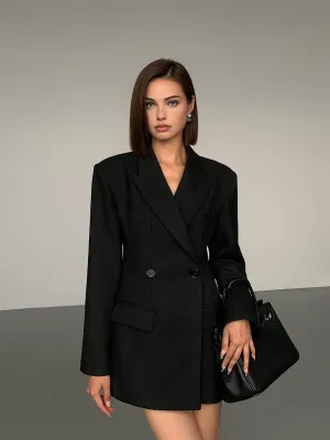 Chicmy-Winter Outfits Christmas Thanksgiving Gift New Year's Eve Outfits Streetwear Fashion Essential Slim Button Blazer