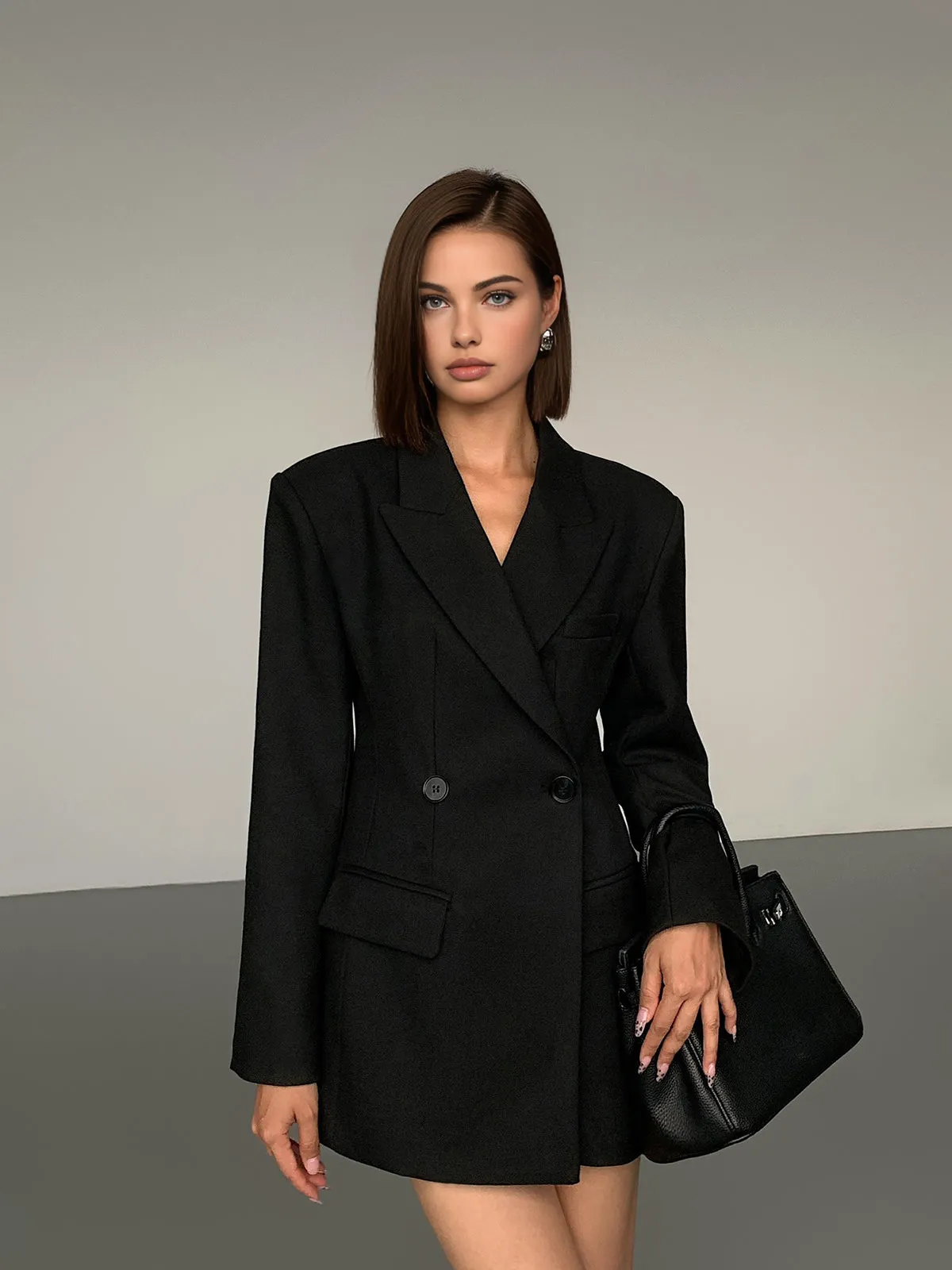 Chicmy-Winter Outfits Christmas Thanksgiving Gift New Year's Eve Outfits Streetwear Fashion Essential Slim Button Blazer