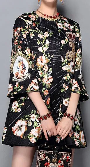 Embellished Brocade Coat