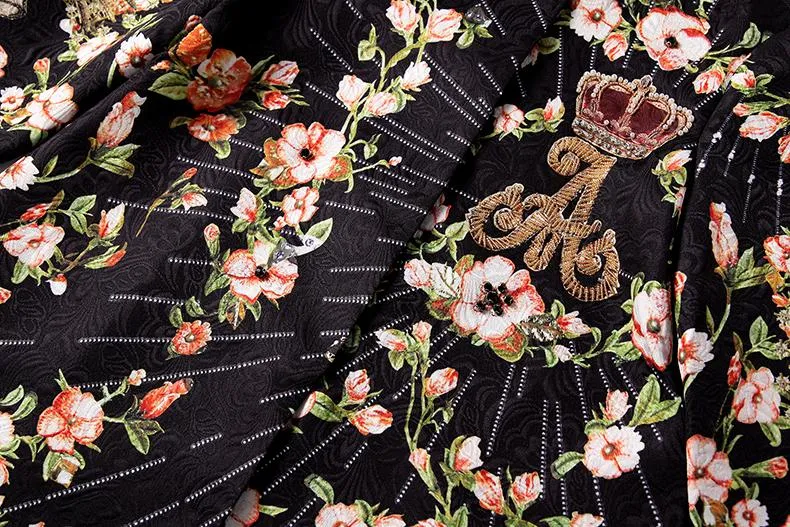 Embellished Brocade Coat