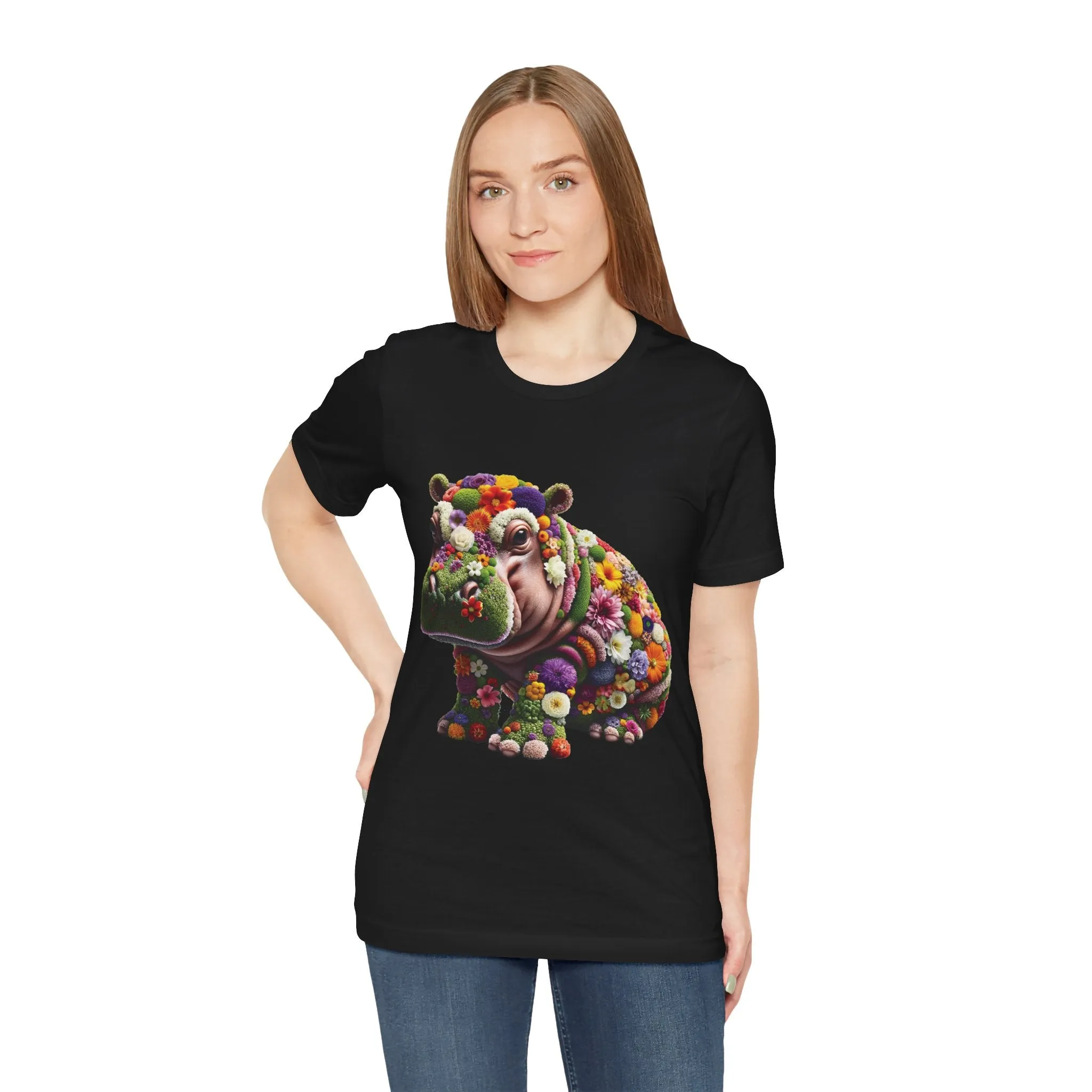 Floral Hippo T-shirt