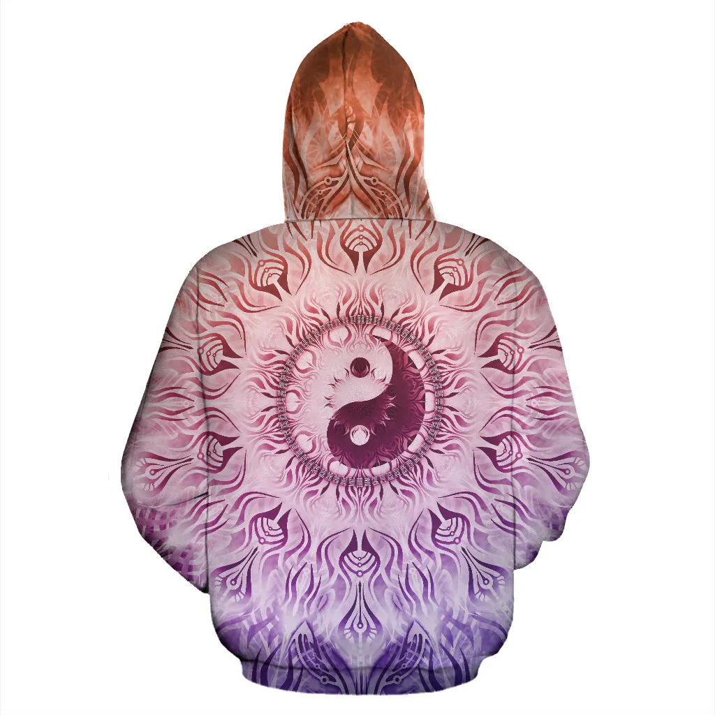 Fractalized Rainbow Yin & Yang Mandala | Hoodie | Mandalazed