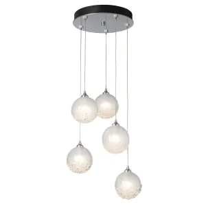 Fritz Globe 5-Light Pendant in Sterling