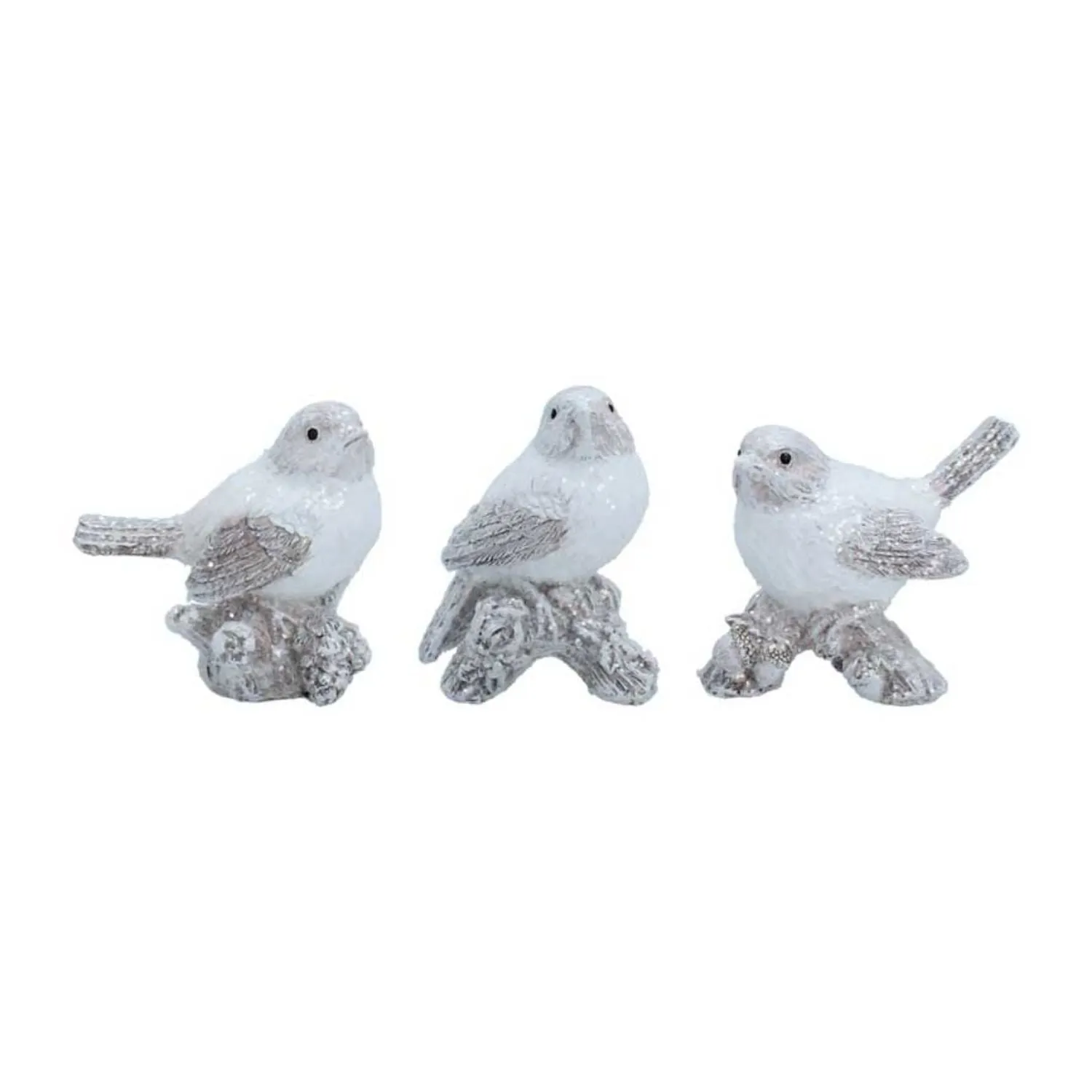 Gisela Graham Resin Bird on Log (Assorted Designs)