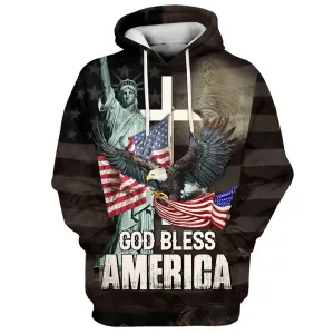 God Bless America Hoodie Eagle American Flag 3d Hoodies Men & Women Christian Hoodie 3D Printed Hoodie