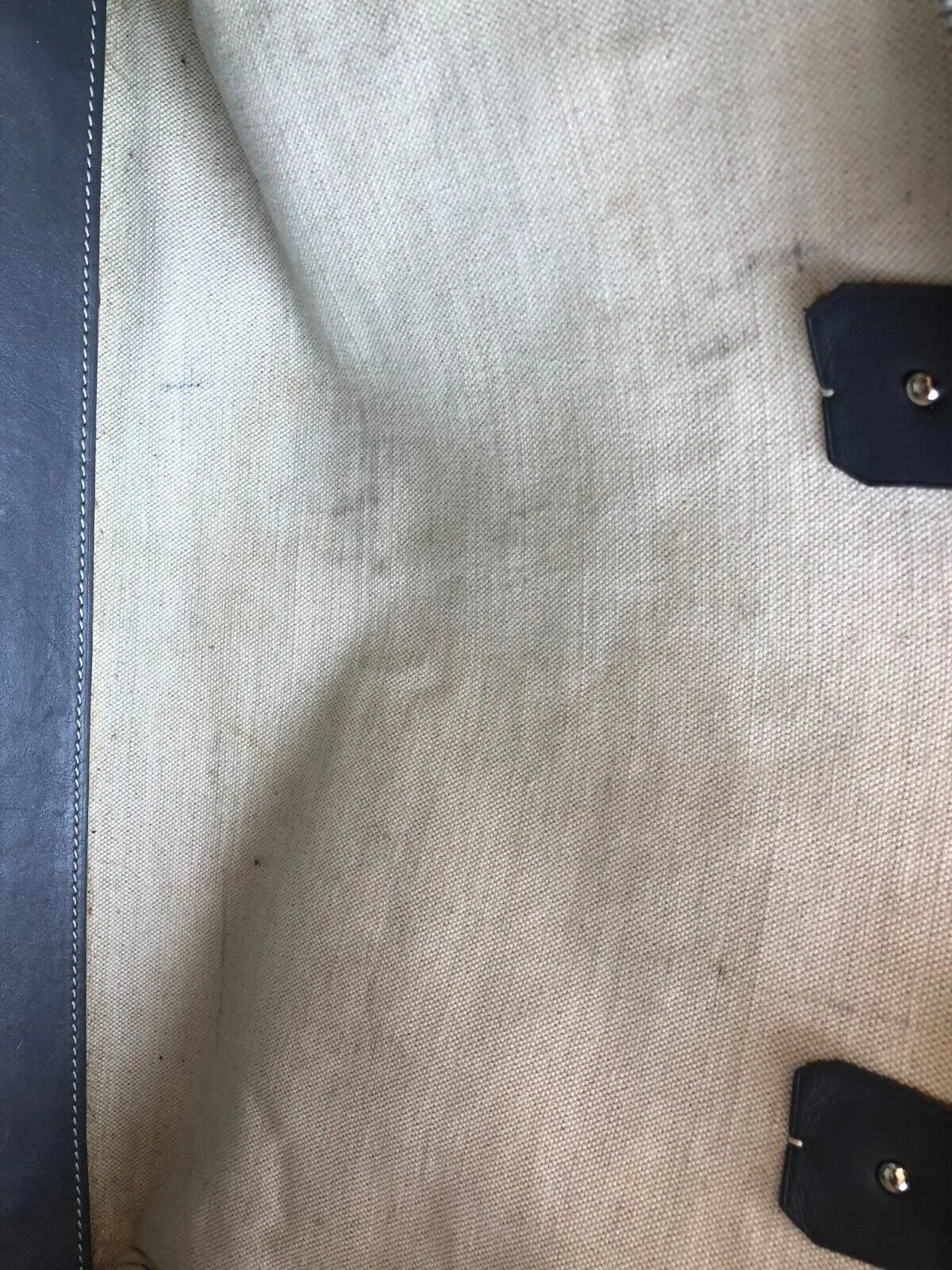 GOYARD Marquises Gray Chevron Monogram Print Leather Canvas Tote Bag Purse