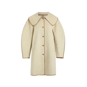 Green Plaid Doll-Collar Coats