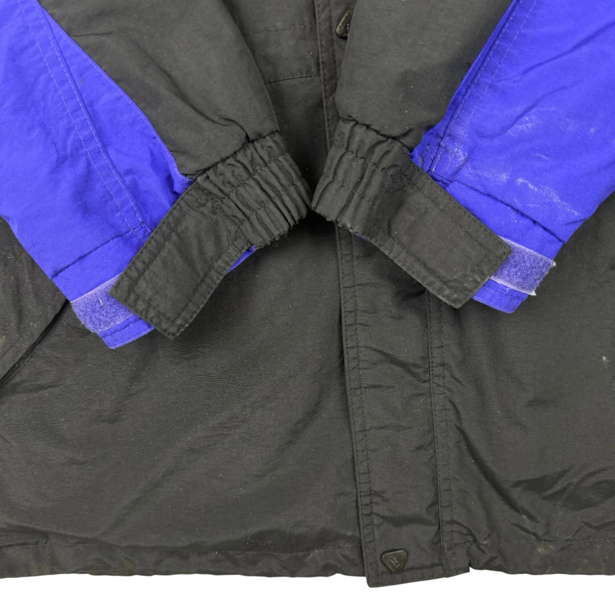 Helly Hansen 90's Equipe Outershell Ski Hooded Jacket Black Blue