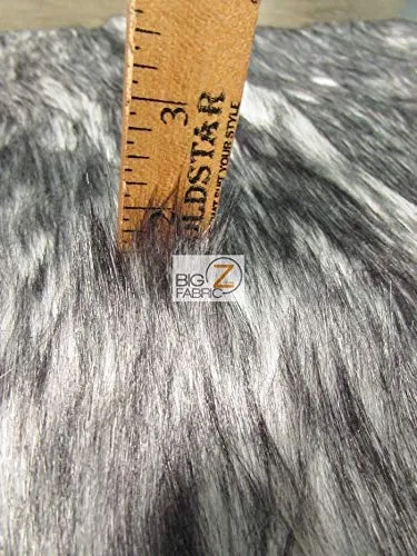 Ice Blue Arctic Alaskan Husky Long Pile Faux Fur Fabric / Sold By The Yard