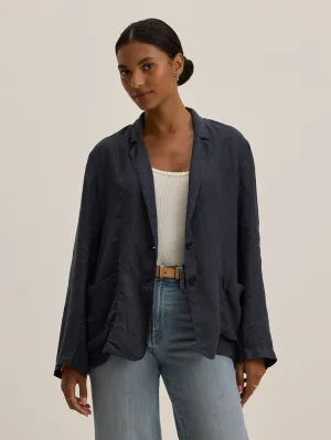 Iman Linen Blazer - Shadow