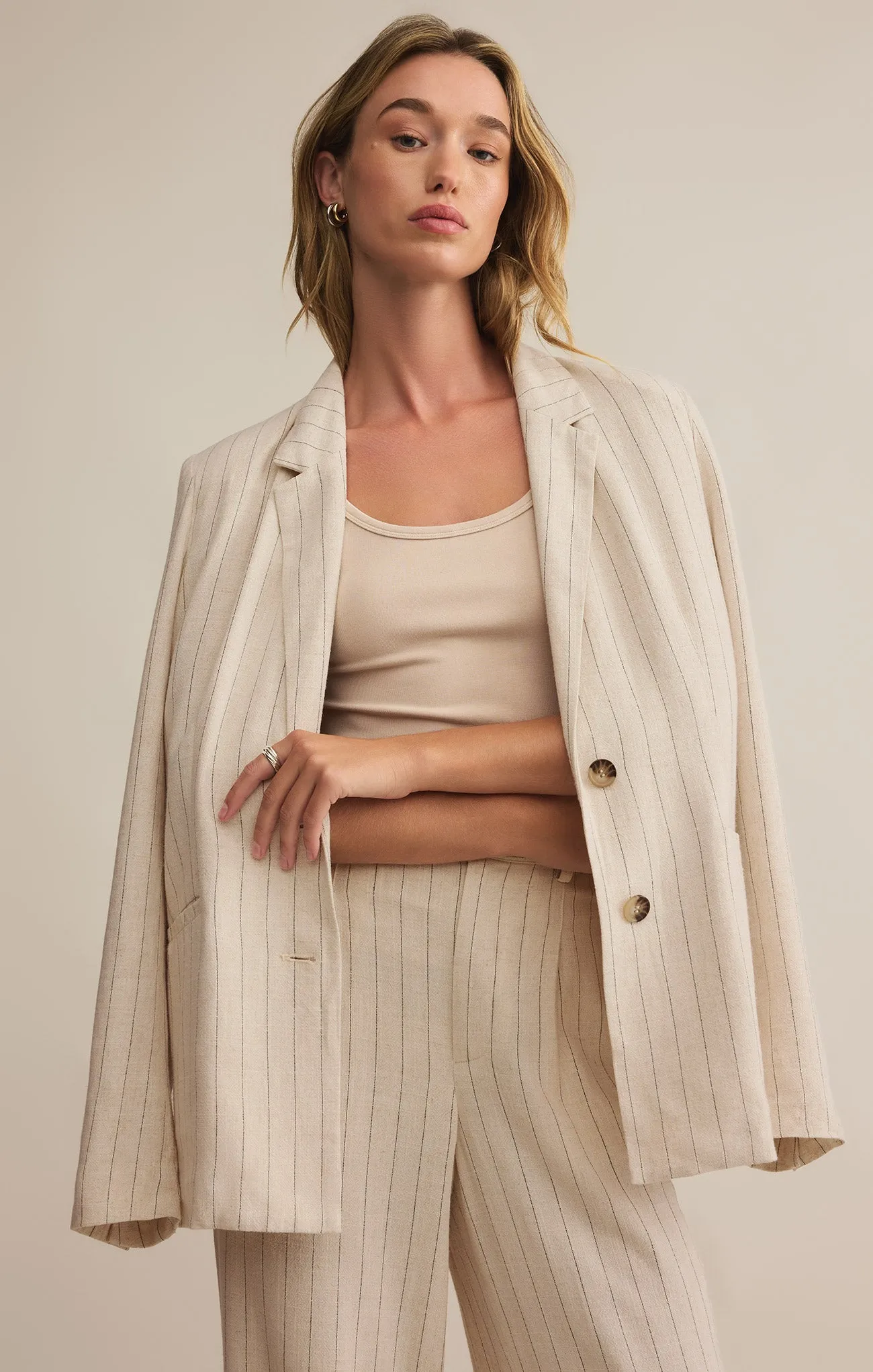 Livingston Pinstripe Blazer