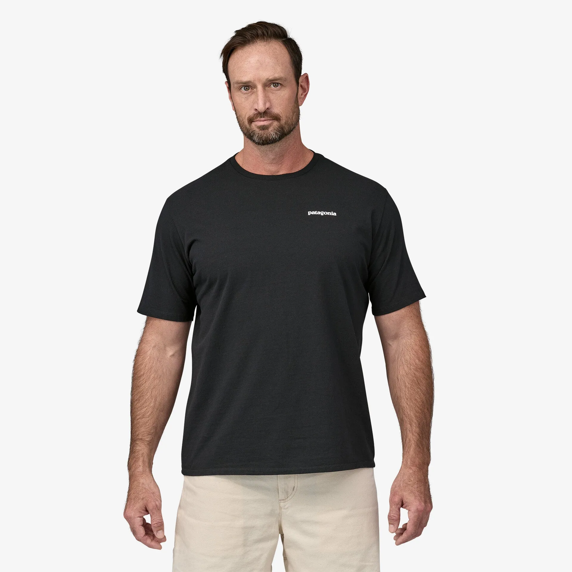 Men's P-6 Responsibili Patagonia Logo T-Shirt, Classic Navy