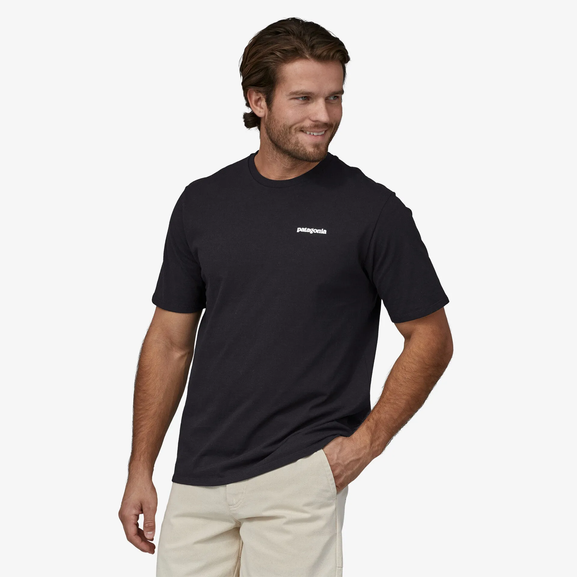 Men's P-6 Responsibili Patagonia Logo T-Shirt, Classic Navy