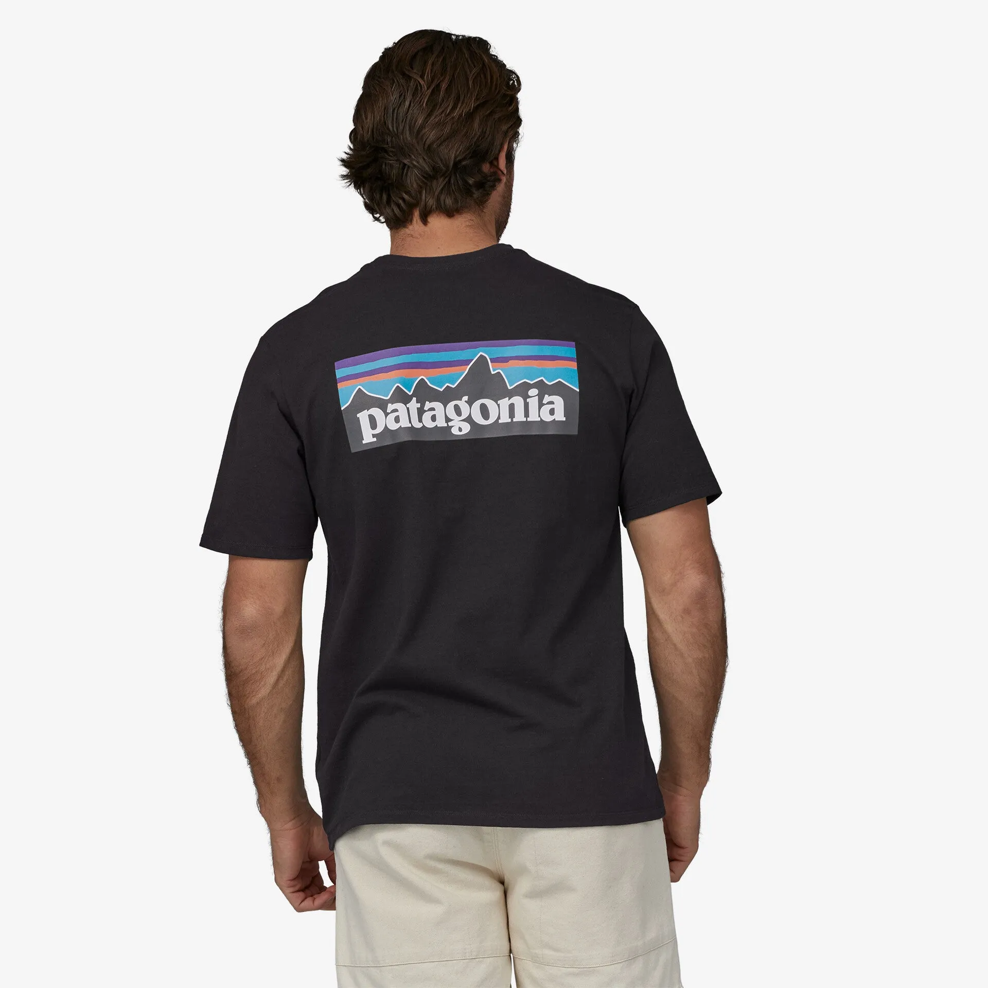 Men's P-6 Responsibili Patagonia Logo T-Shirt, Classic Navy