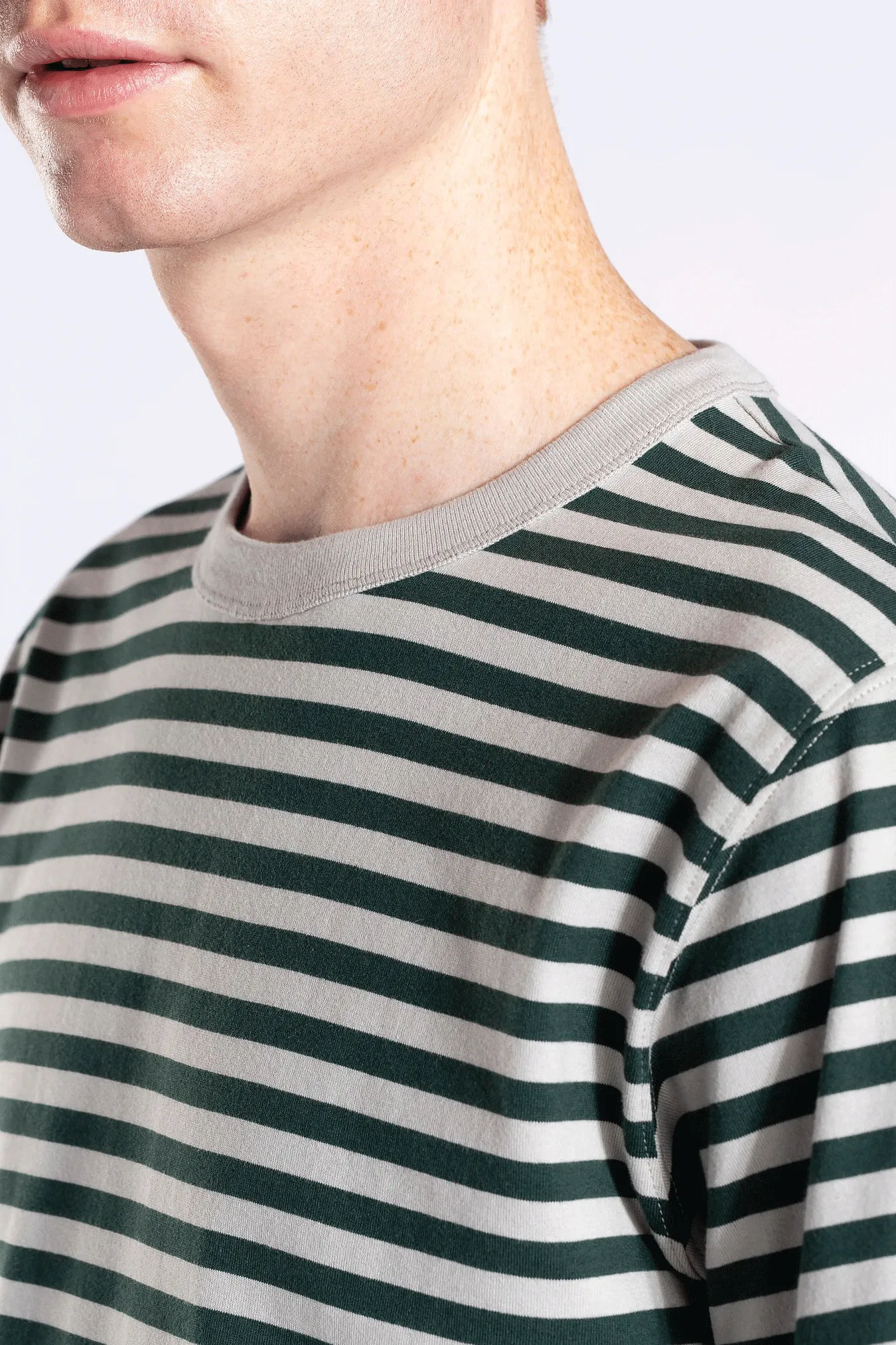 Niels Classic Stripe SS - Varsity Green