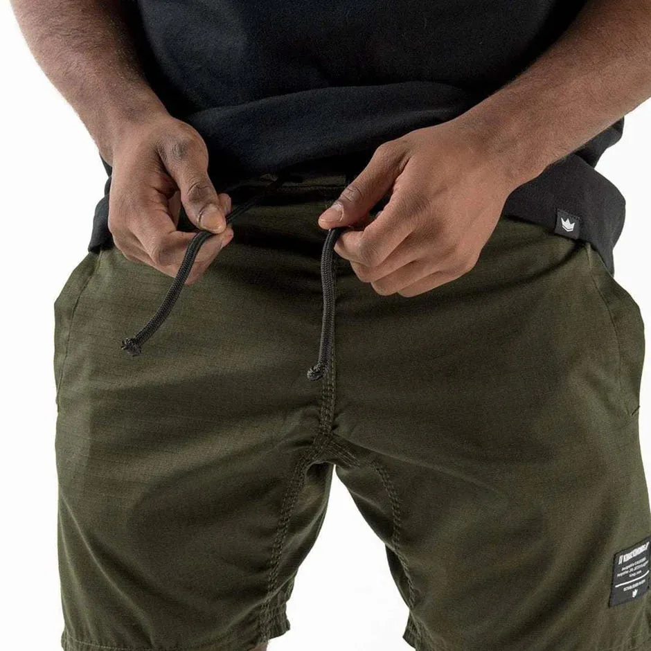 Pantaloni Scurti KINGZ Casual Gi - Verde Inchis