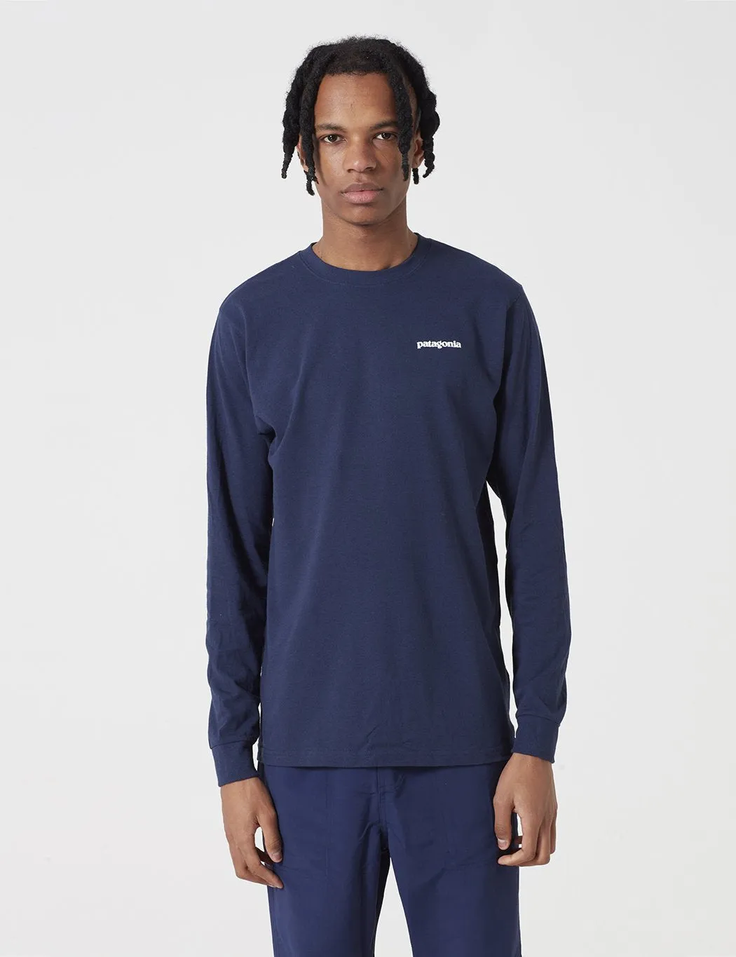 Patagonia P-6 Logo Responsibili-Tee Long Sleeve T-Shirt - Classic Navy