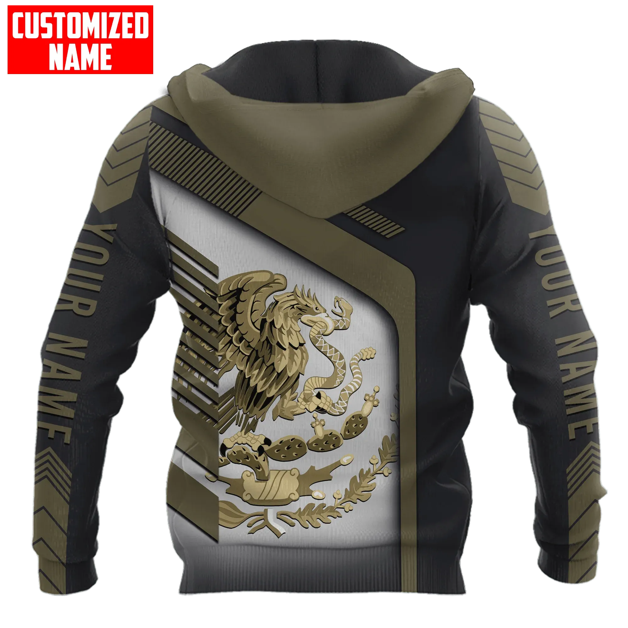 Personalized Mexico Hoodie, 3D All Over Printed Mexican Hoodies, Estados Unidos Mexicanos Hoodies