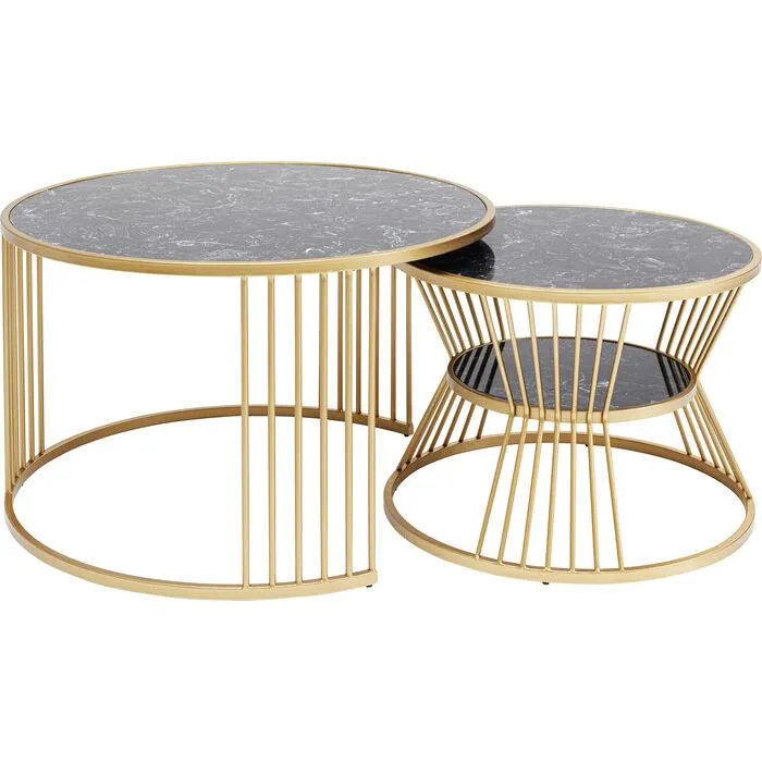 Roma Mineral Marble Coffee Table (3/Set)