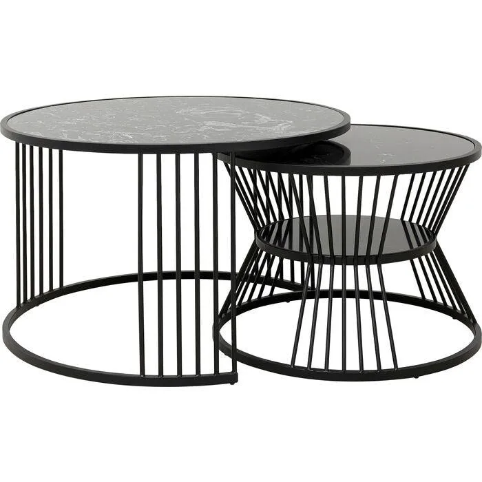 Roma Mineral Marble Coffee Table (3/Set)