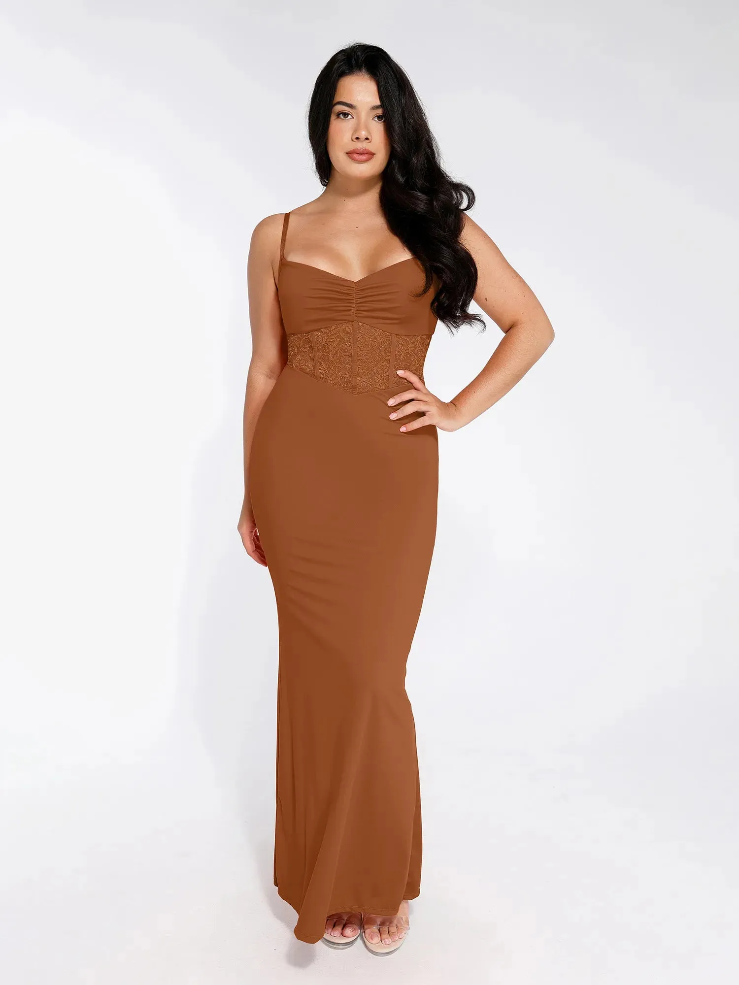 The Shapewear Dress Mermaid Hem Lace Slip Maxi