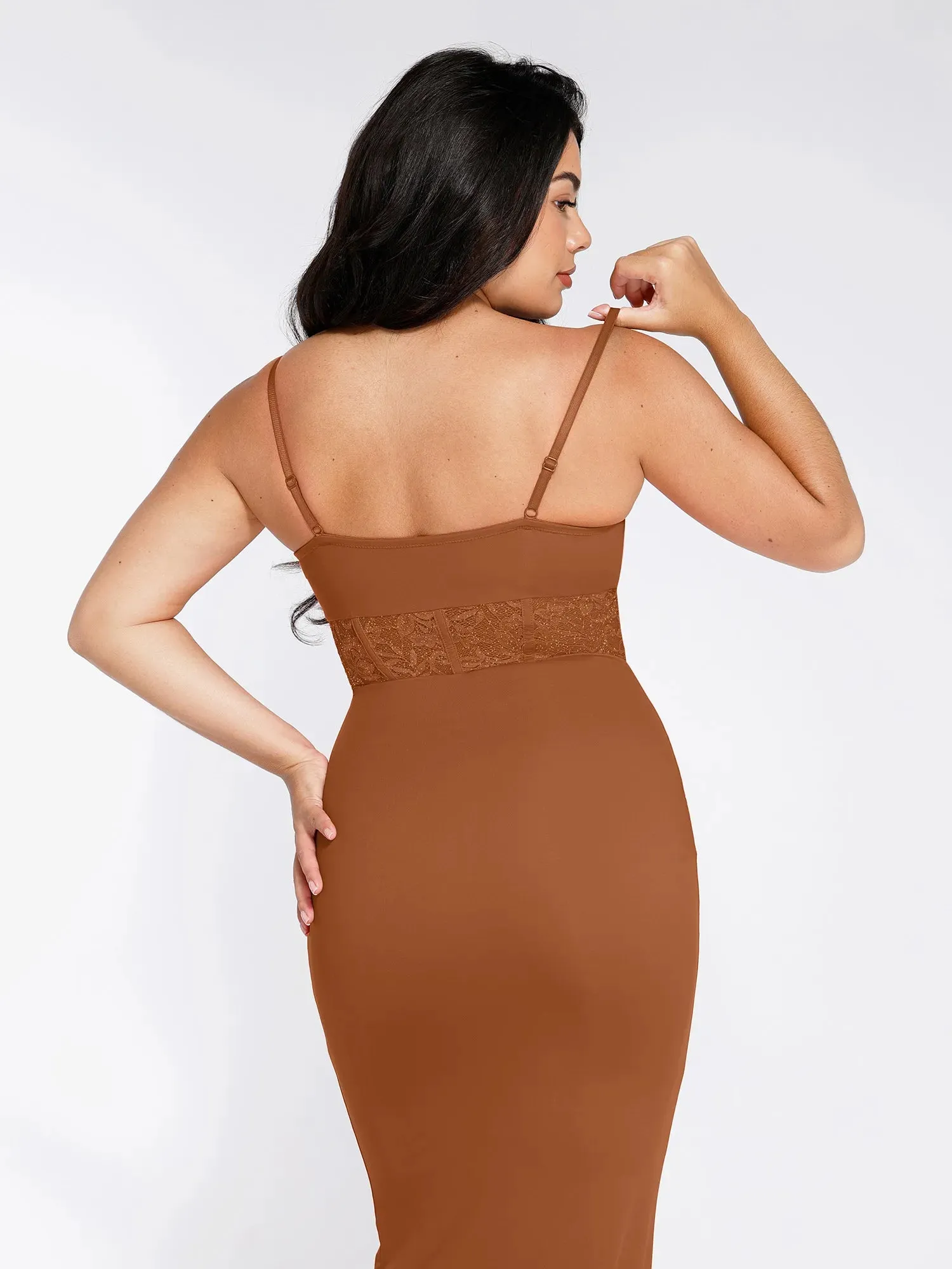 The Shapewear Dress Mermaid Hem Lace Slip Maxi