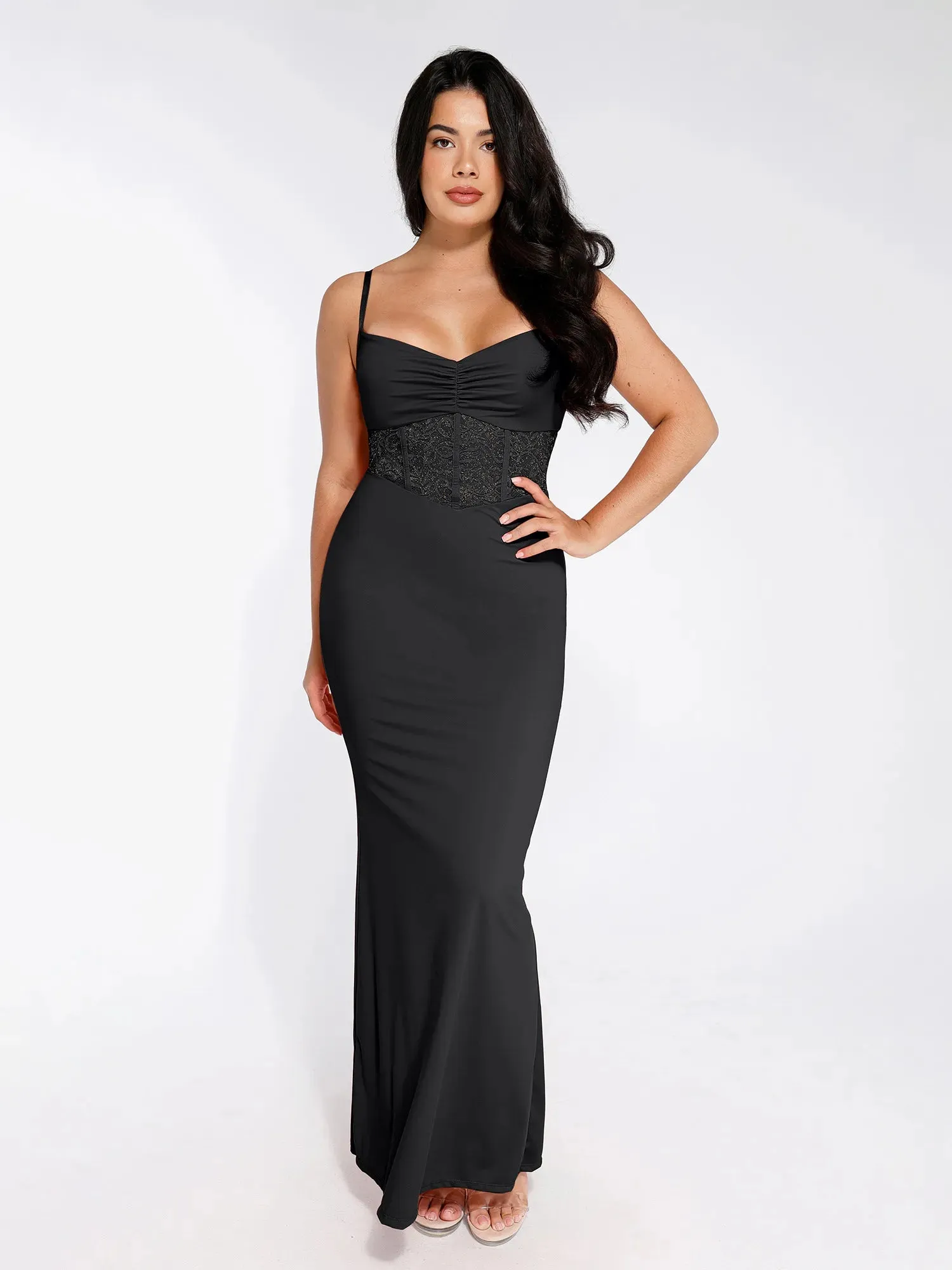 The Shapewear Dress Mermaid Hem Lace Slip Maxi