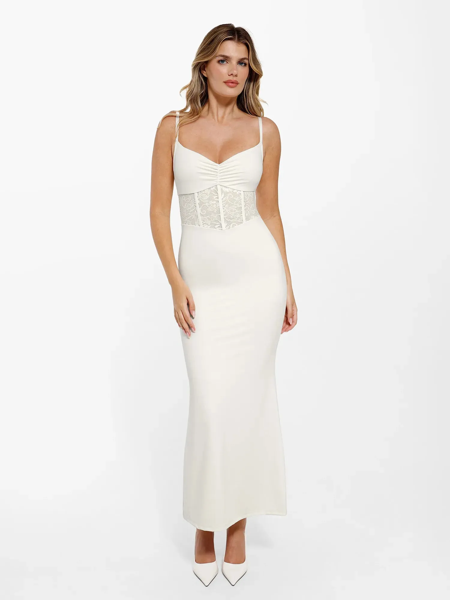 The Shapewear Dress Mermaid Hem Lace Slip Maxi