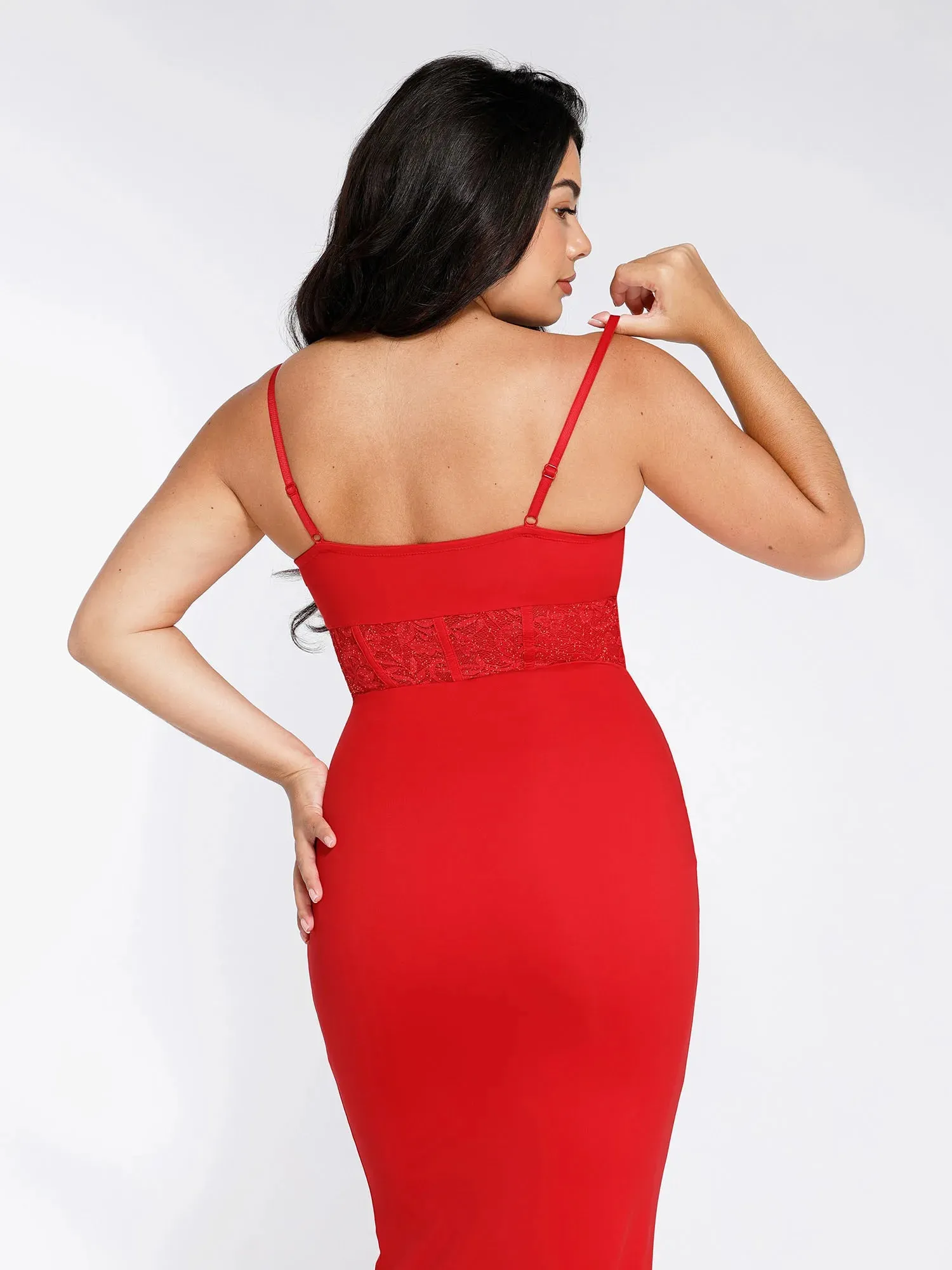 The Shapewear Dress Mermaid Hem Lace Slip Maxi