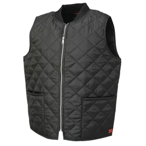 Tough Duck Men's Freezer Vest WV07 - Poly Insulated, Diamond Quilt, Rib Knit Collar, YKK Zip, Pockets, Durable, Warm, Ideal for Cold Storage, Workwear | Sizes S-5XL