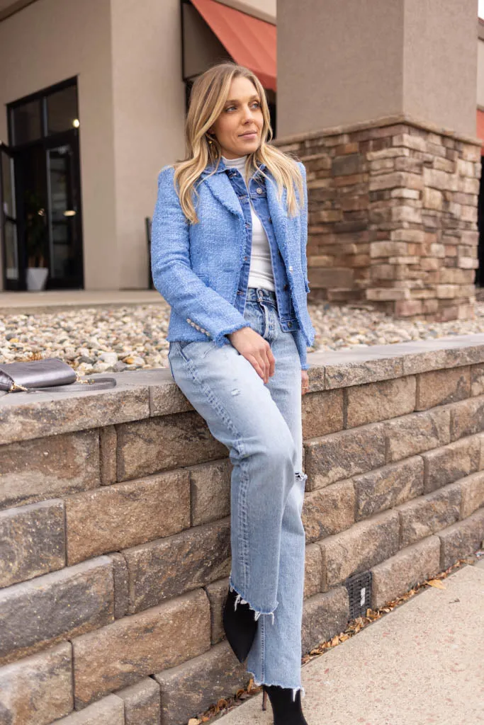 Veronica Beard Hosanna Tweed Dickey Jacket