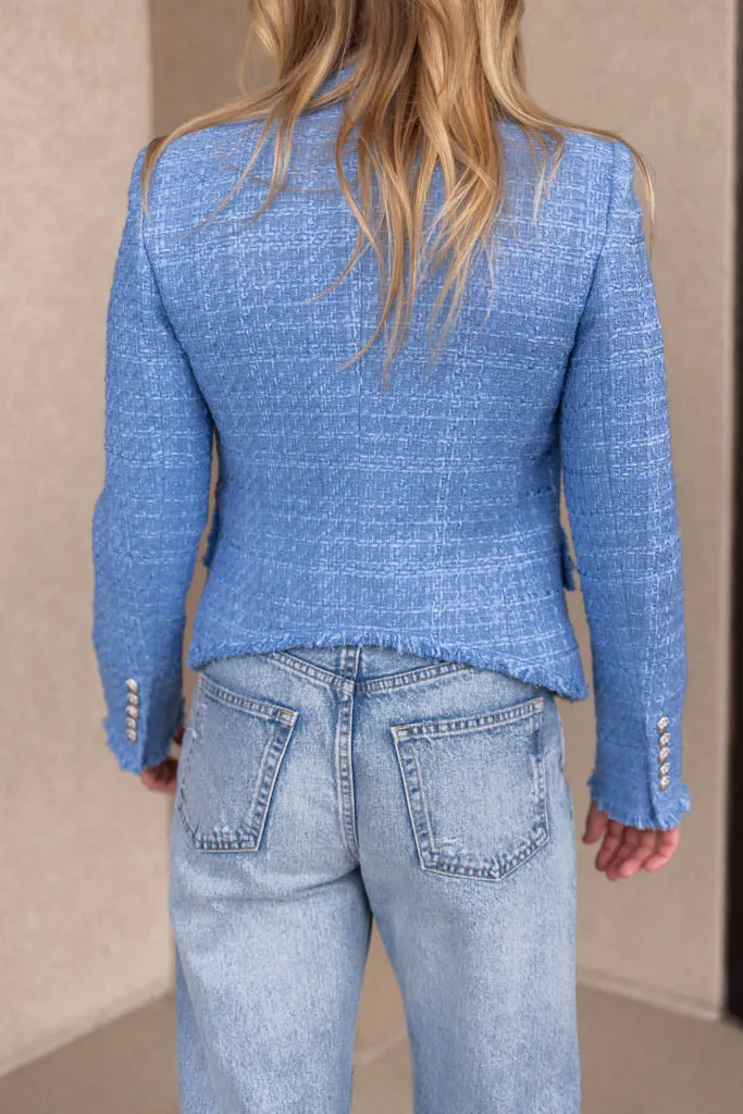Veronica Beard Hosanna Tweed Dickey Jacket