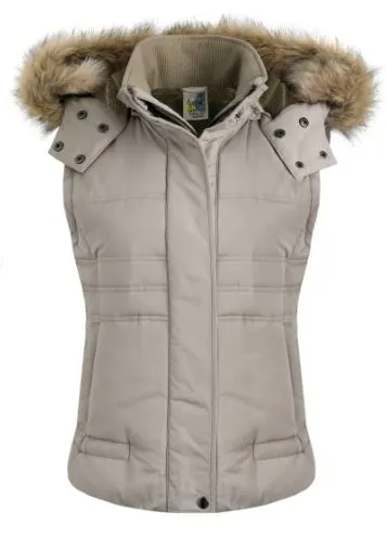 Weird Fish Sabine Arctic Padded Gilet - Sand